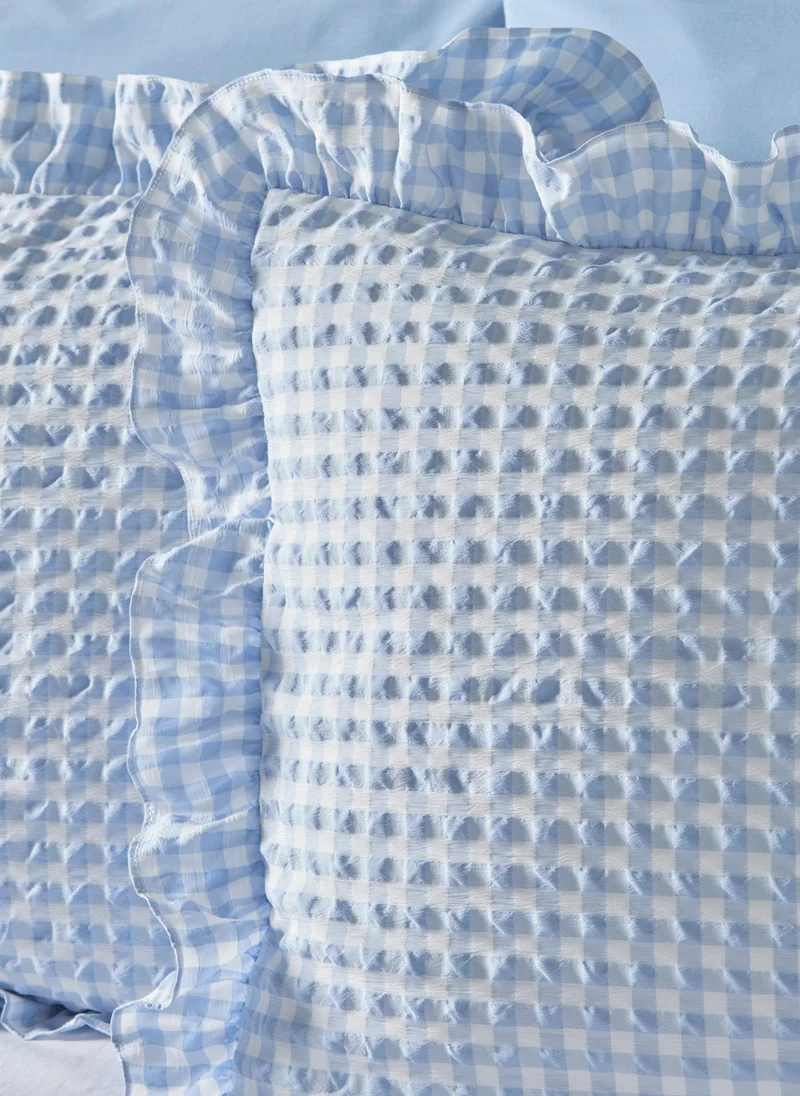 ماتلان Blue Gingham Duvet Set